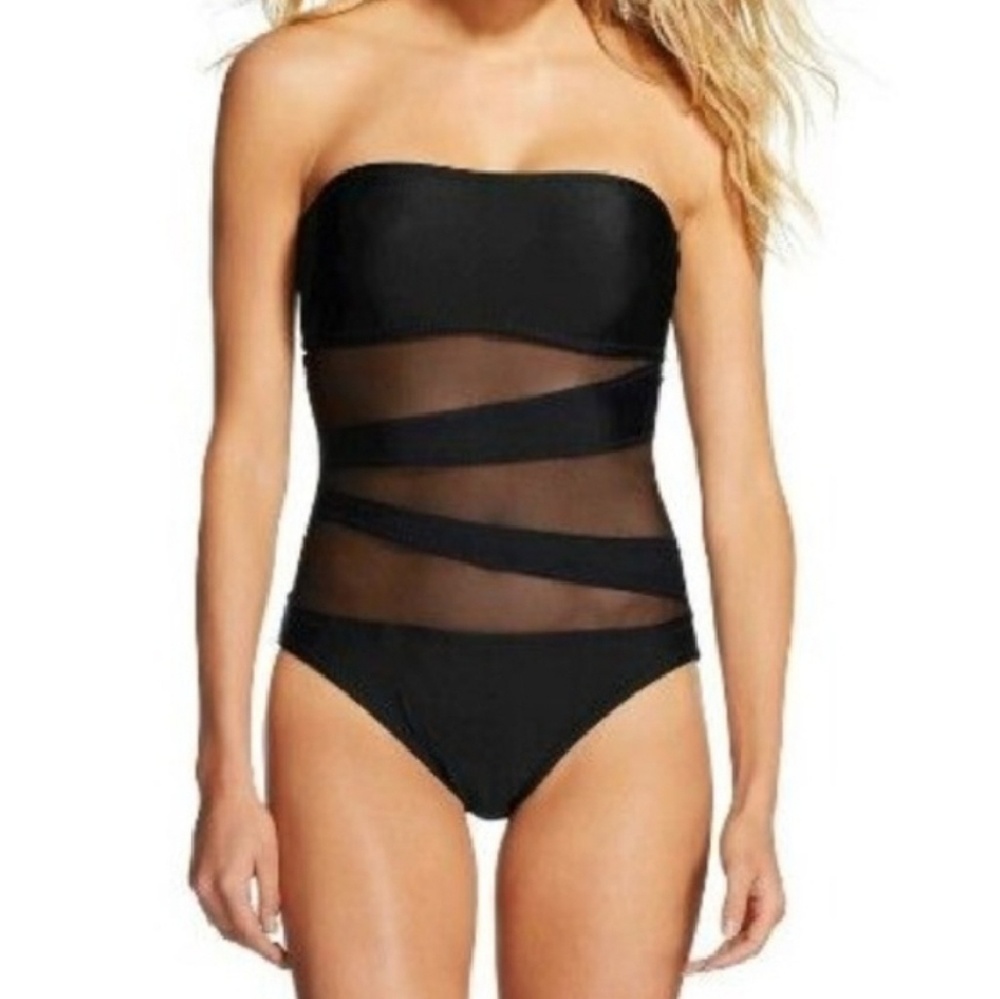 Black Mesh Swimsuit